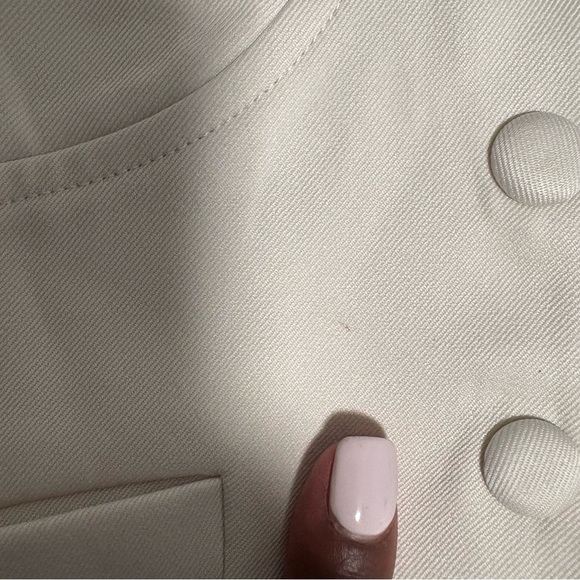 Fashion Nova Beige Button-Up Crop Top - Picture 6 of 6